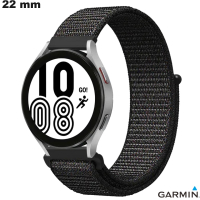 Armband Garmin Stoff 22mm Schwarz für Uhr - Versandkostenfrei ab 20€